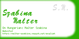 szabina malter business card